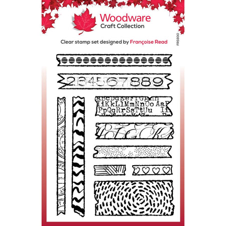 Woodware Clear Magic Stamp - Scrap Washi