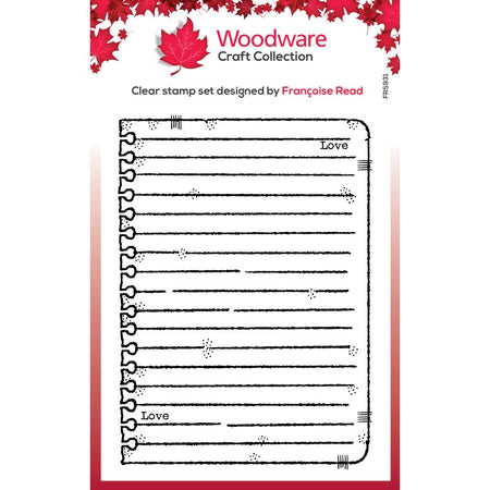 Woodware Clear Magic Stamp - Scrap Note Book Page