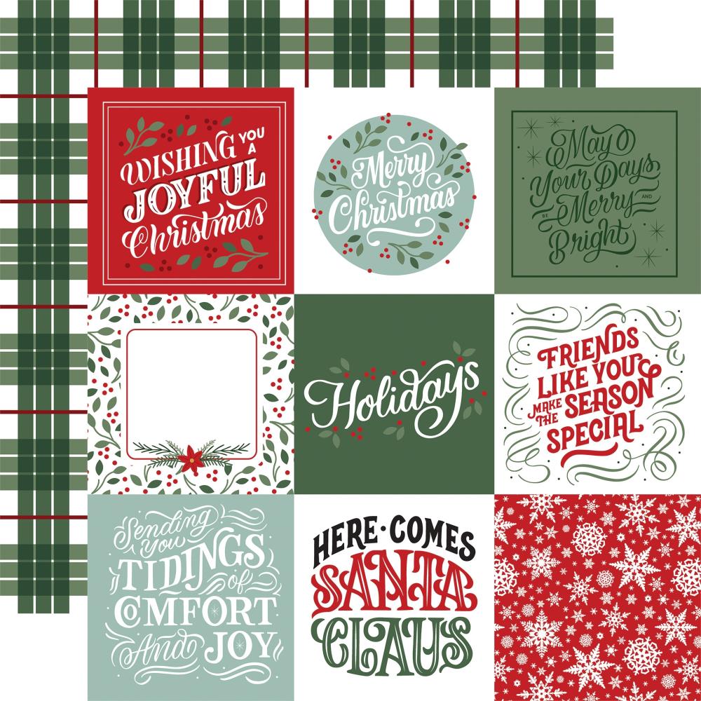 Echo Park Christmas Salutations No. 2 - 4x4 Journaling Cards