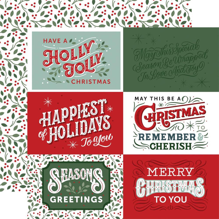 Echo Park Christmas Salutations No. 2 - 6x4 Journaling Cards