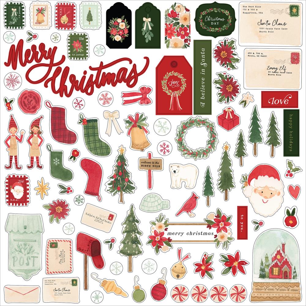 Carta Bella Letters To Santa - Element Stickers