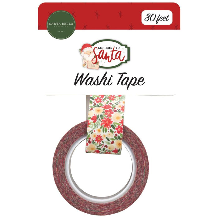 Carta Bella Letters To Santa - Holly Jolly Floral Washi Tape