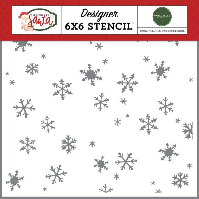 Carta Bella Letters To Santa - Christmas Day Snowfall Stencil