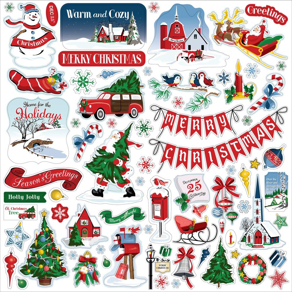 Carta Bella White Christmas - Element Stickers