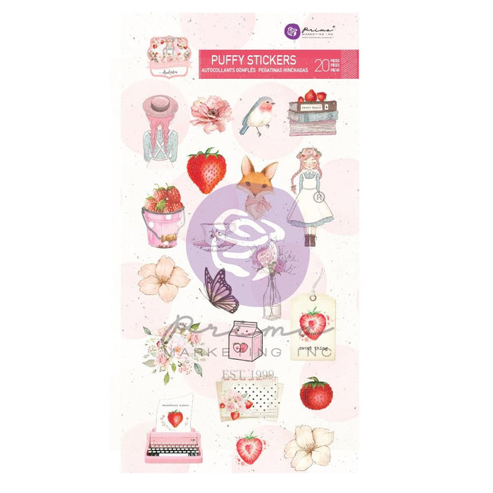 Prima Strawberry Milkshake - Puffy Stickers