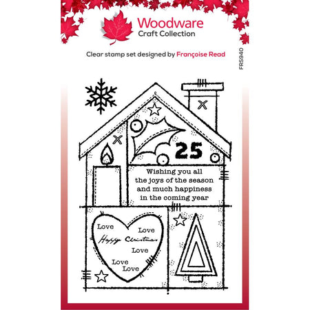 Woodware Clear Magic Stamp - Christmas House