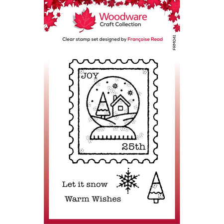 Woodware Clear Magic Singles Stamp - Snow Globe Stamp