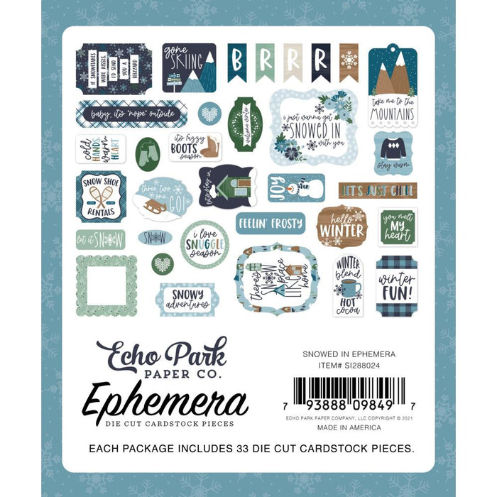 Echo Park Snowed In - Ephemera