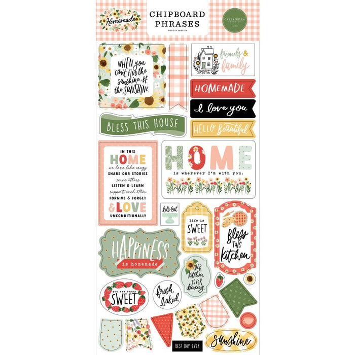 Carta Bella Homemade - Chipboard Phrases