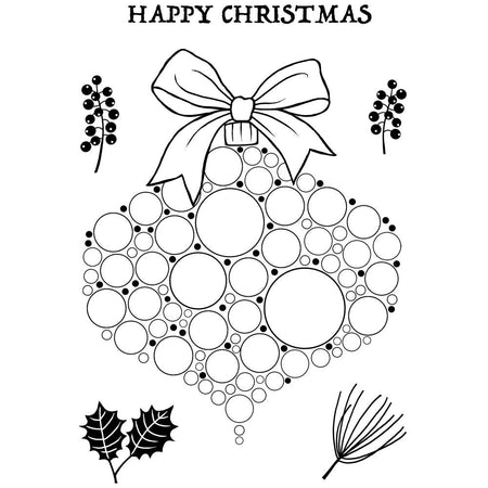 Woodware Clear Magic Stamp - Big Bubble Bauble Twigs & Berries