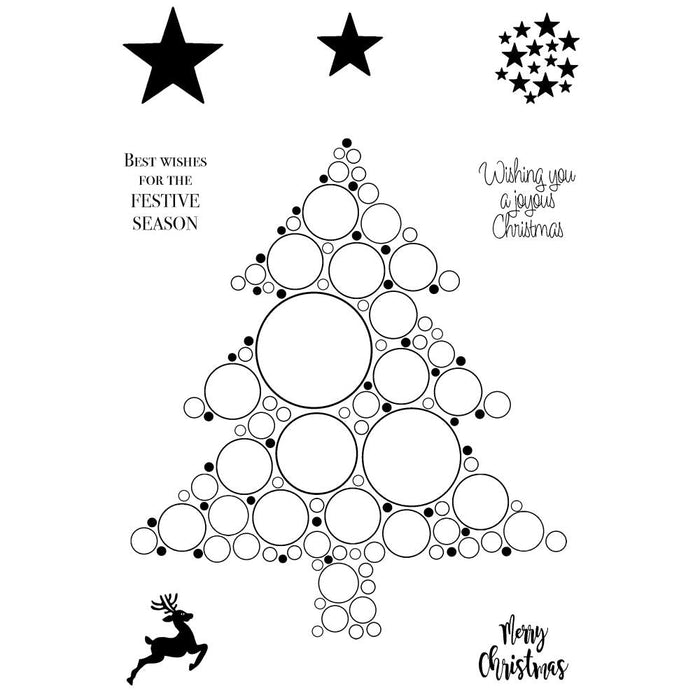 Woodware Clear Magic Stamp - Big Bubble Christmas Tree