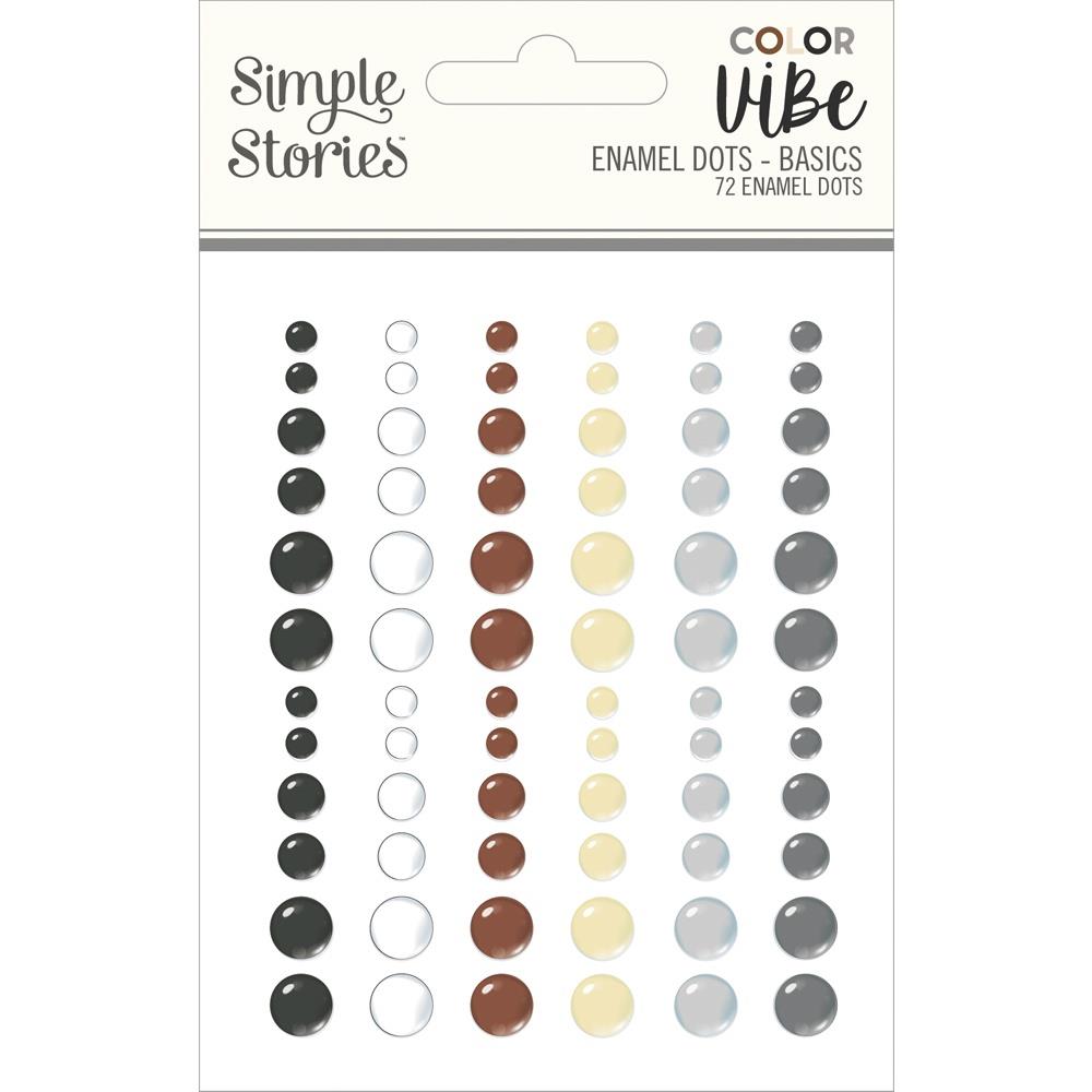 Simple Stories Color Vibe - Basics Enamel Dots