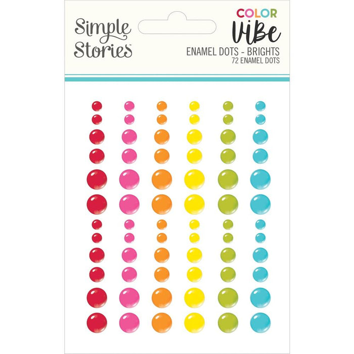 Simple Stories Color Vibe - Brights Enamel Dots