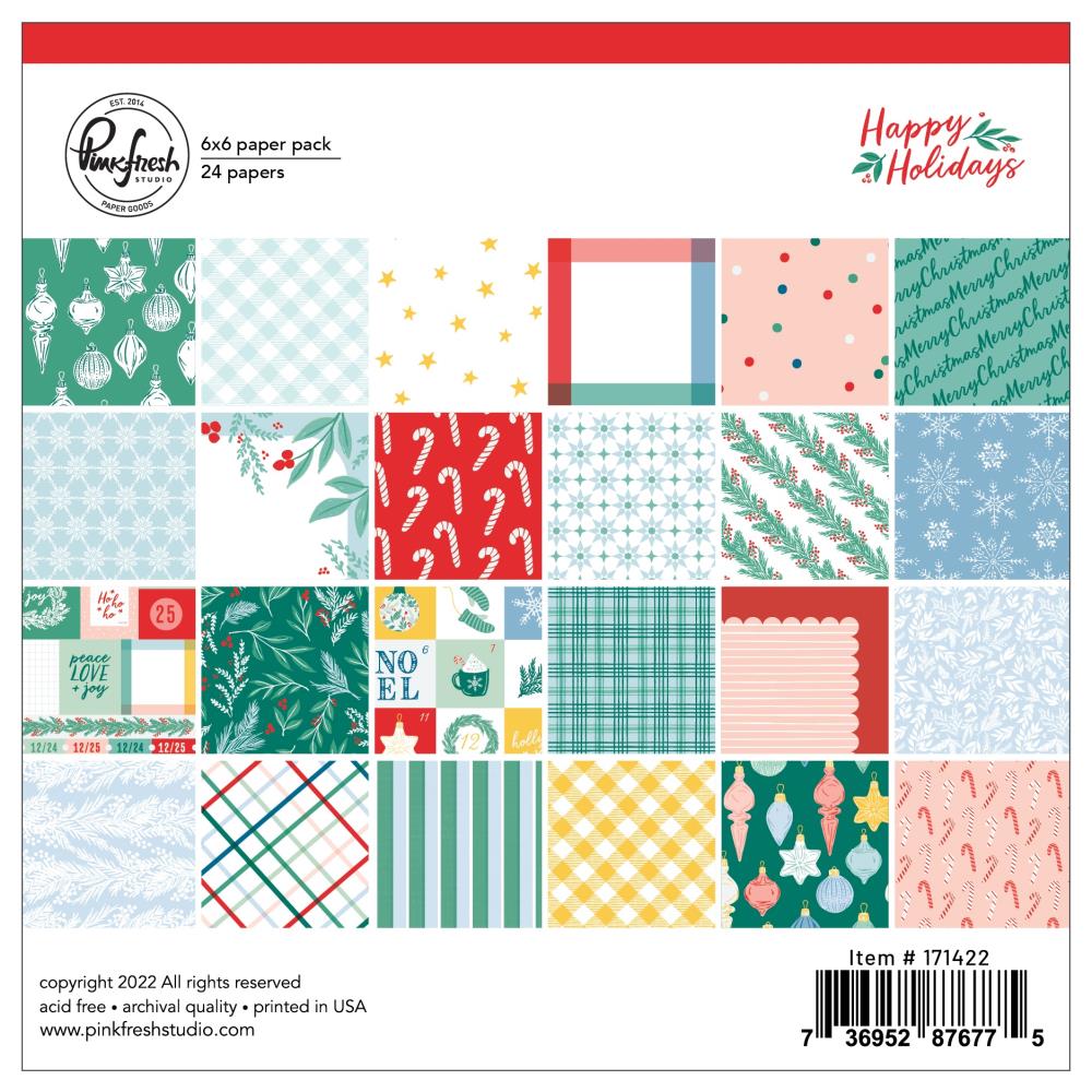 Pinkfresh Studio Happy Holidays - 6x6 Pad