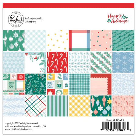 Pinkfresh Studio Happy Holidays - 6x6 Pad