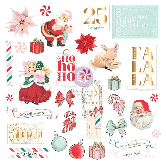 Prima Candy Cane Lane - Ephemera 64 Piece