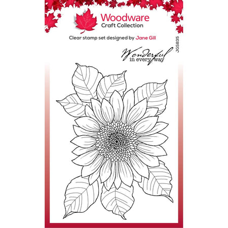 Woodware Clear Magic Stamp - Sunflower Rays