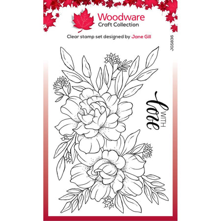 Woodware Clear Magic Stamp - Roses With Love