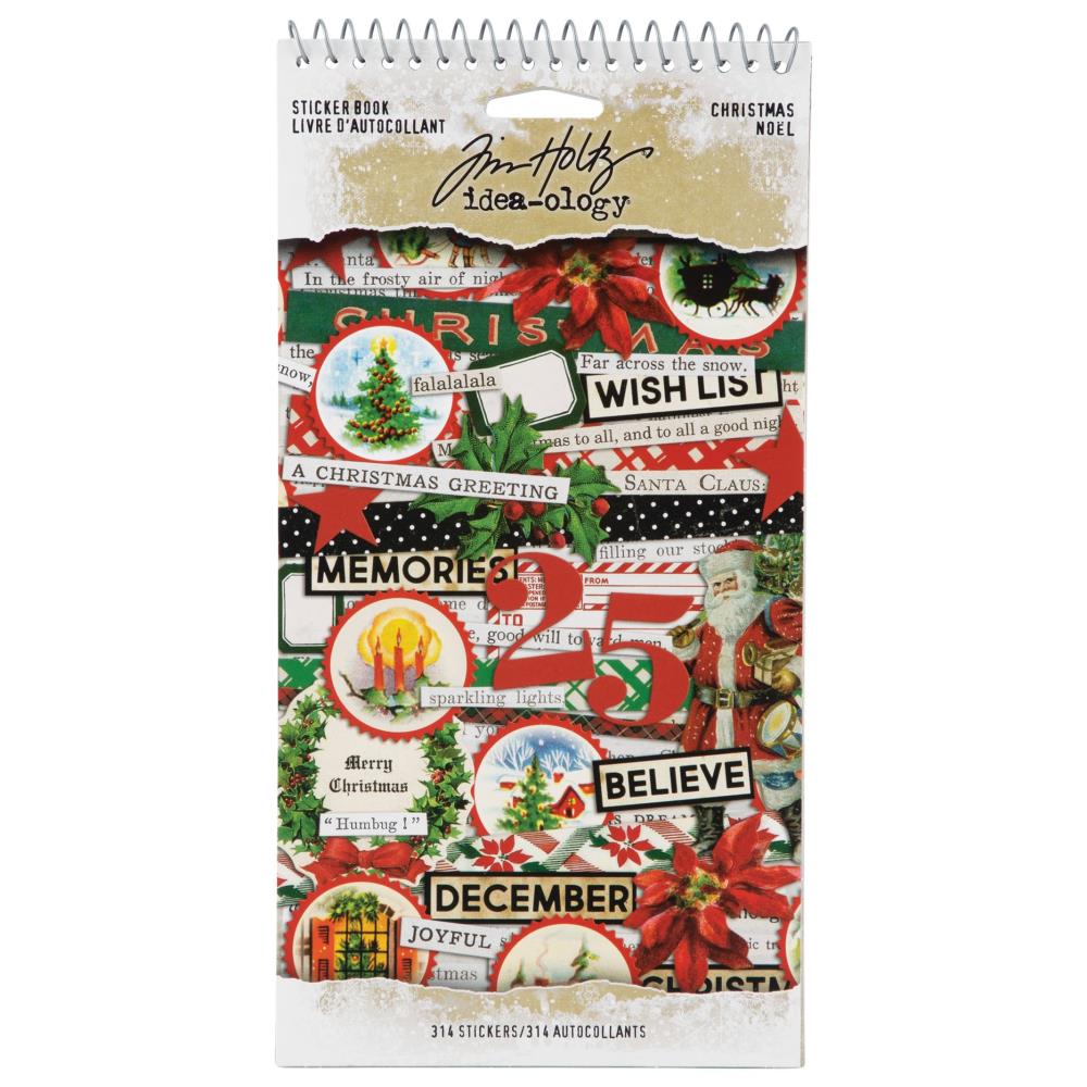 Tim Holtz Idea-ology - Christmas Spiral Bound Stickers