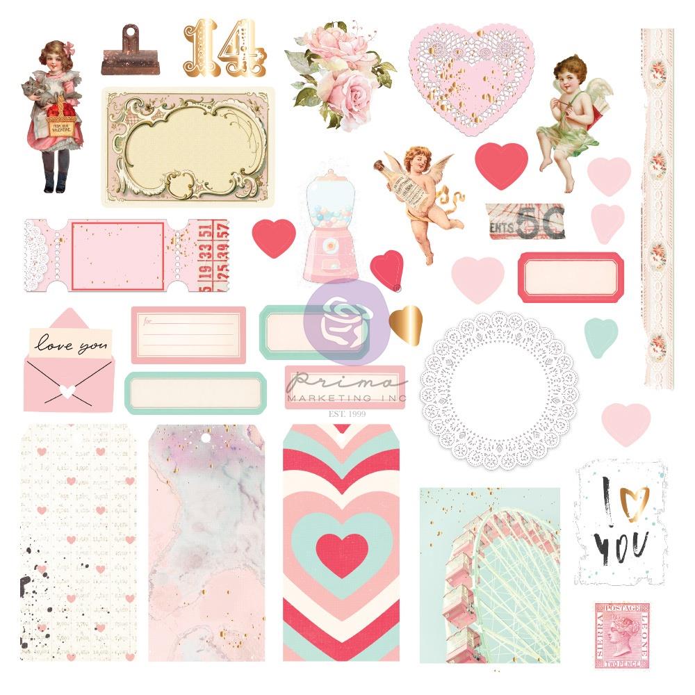 Prima Love Notes - Ephemera 68 Piece