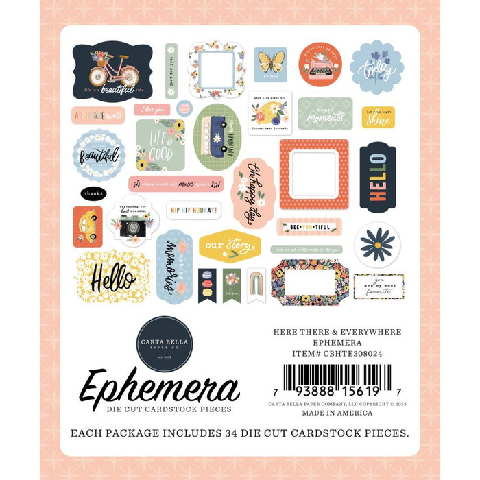 Carta Bella Here, There & Everywhere - Ephemera Icons