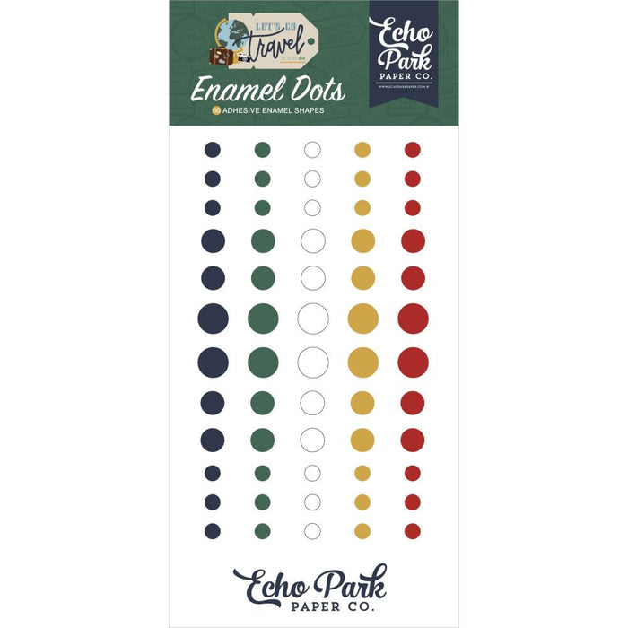 Echo Park Let's Go Travel - Enamel Dots