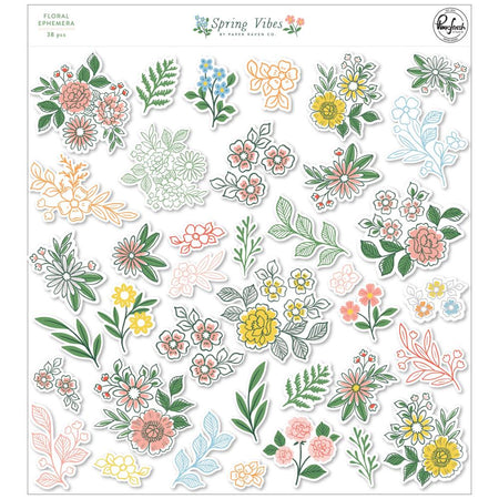 Pinkfresh Studio Spring Vibes - Floral Cardstock Die Cuts