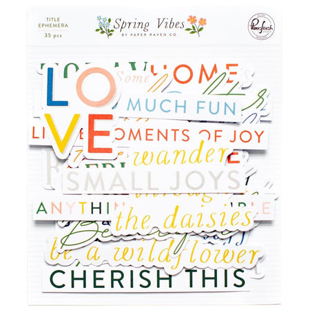 Pinkfresh Studio Spring Vibes - Title Cardstock Die Cuts