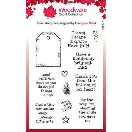 Woodware Clear Magic Stamp - Tagged Greetings