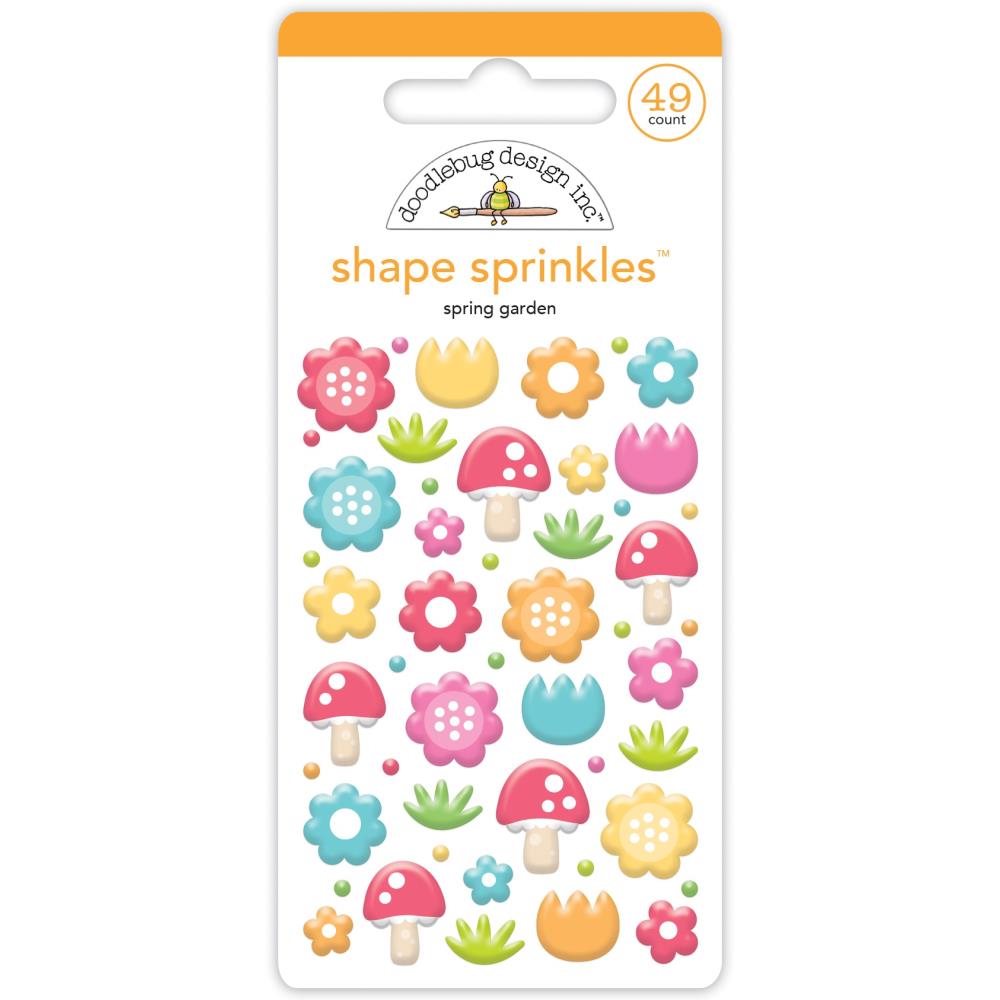 Doodlebug Design Over The Rainbow - Spring Garden Shape Sprinkles