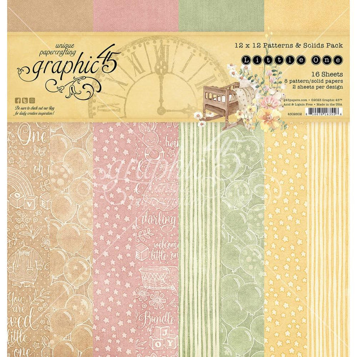 Graphic 45 Little One - 12x12 Patterns & Solids