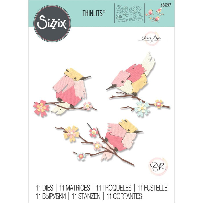 Sizzix Thinlits Die - Painted Birds