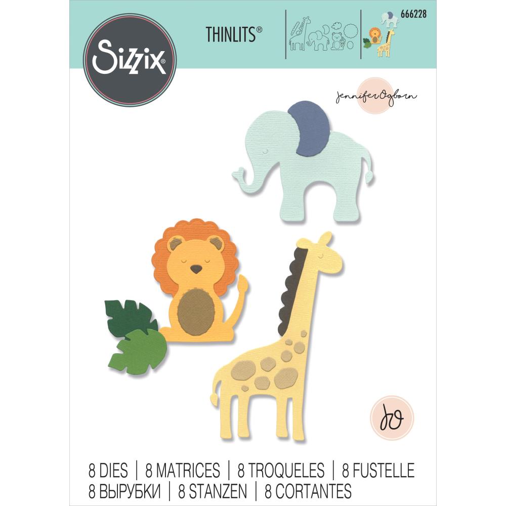 Sizzix Thinlits Die - Basic Zoo Animals