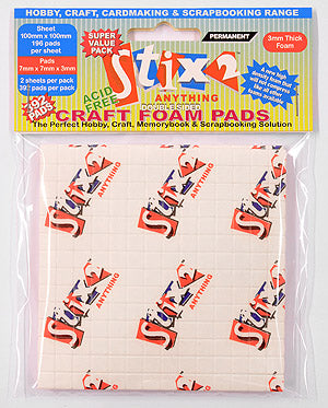 Stix2 Craft Foam Pads 7mm x 7mm x 3mm