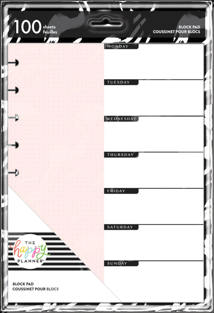 Me & My Big Ideas Happy Planner - Blushin' It Classic Block Pad
