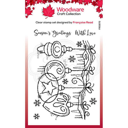 Woodware Clear Magic Singles Stamp - Frosted Baubles