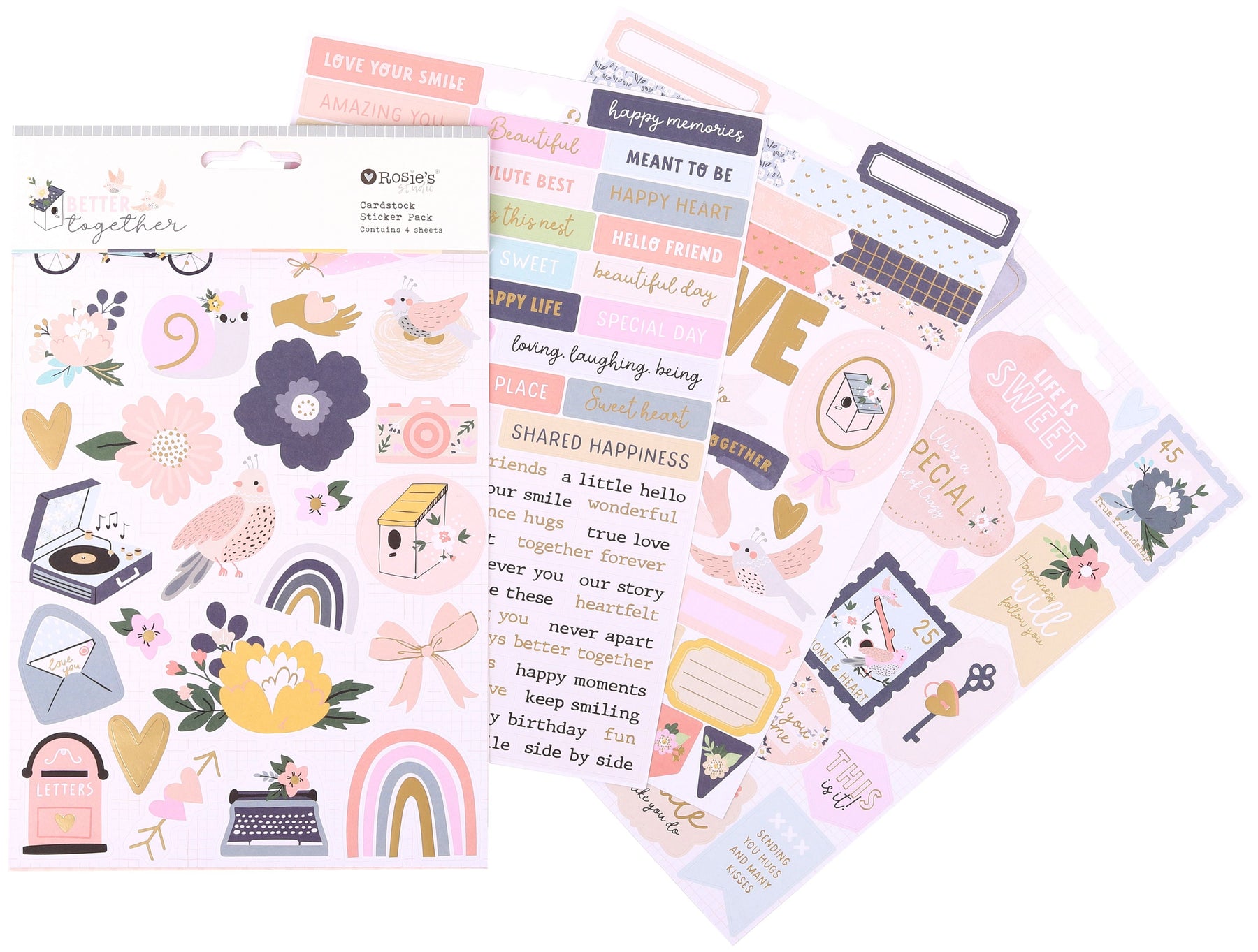 Rosie's Studio It's Better Together - Cardstock Sticker Pack