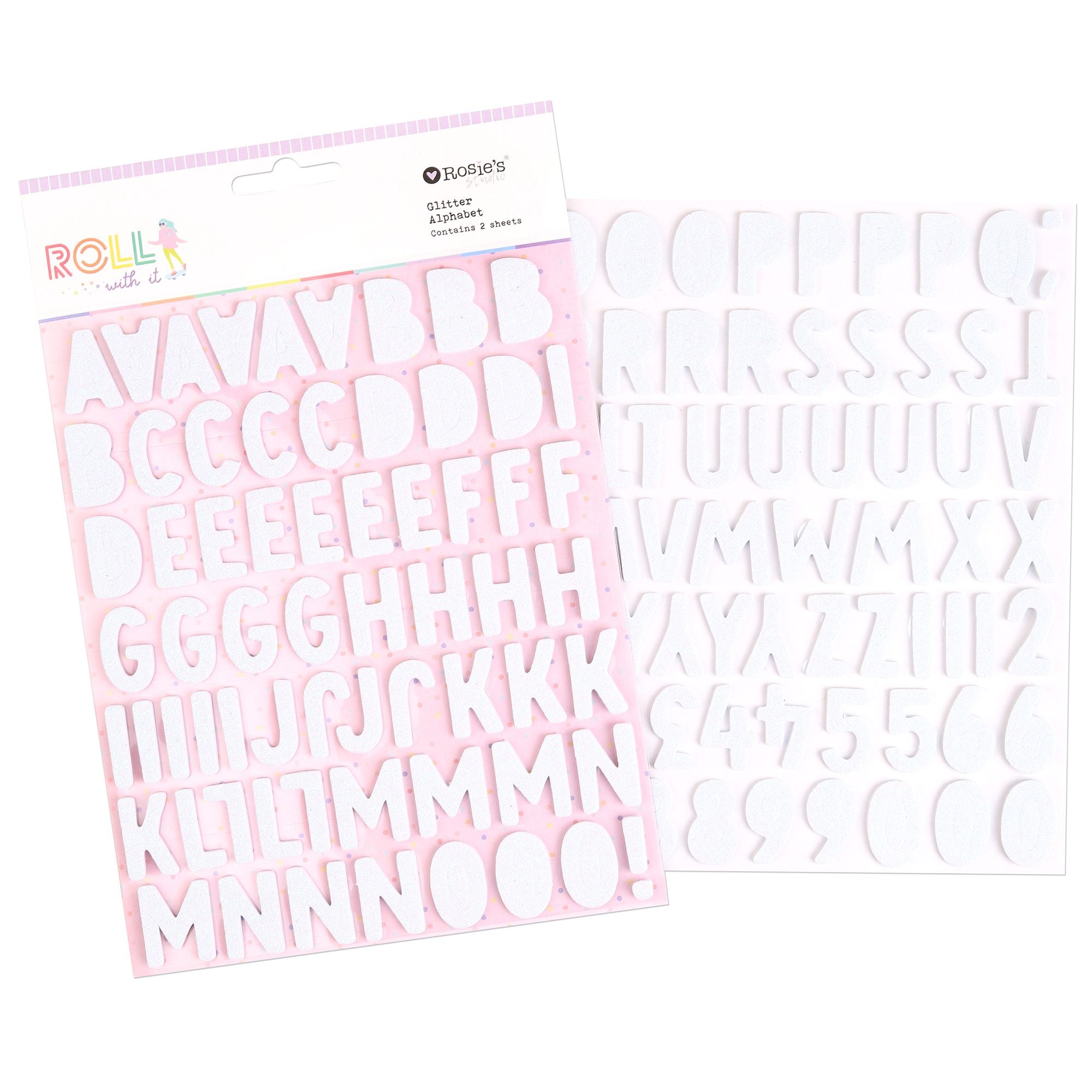 Rosie's Studio Roll With It - Foam Glitter Alphabet