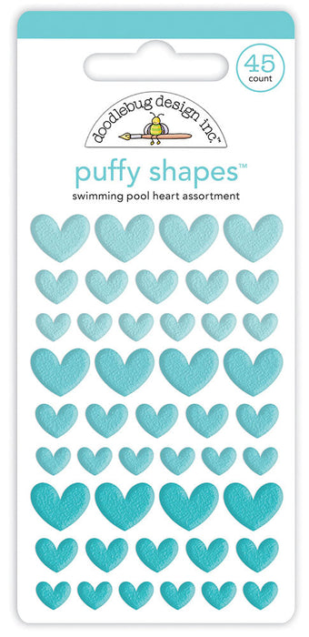 Doodlebug Design Puffy Shapes - Swimming Pool Heart