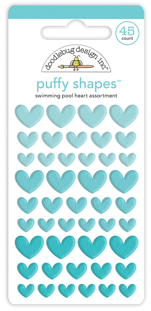 Doodlebug Design Puffy Shapes - Swimming Pool Heart