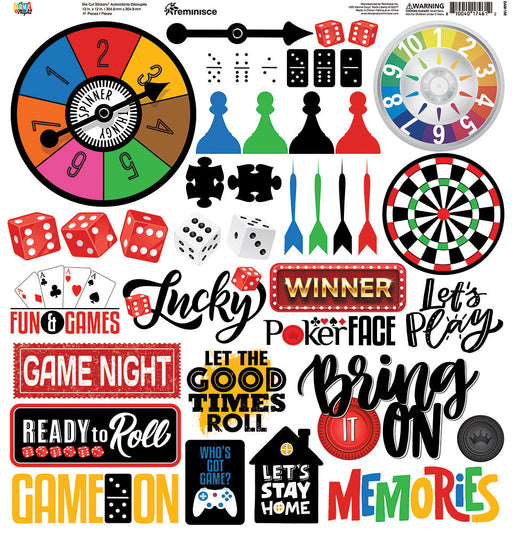 Reminisce Game Night - Cardstock Stickers