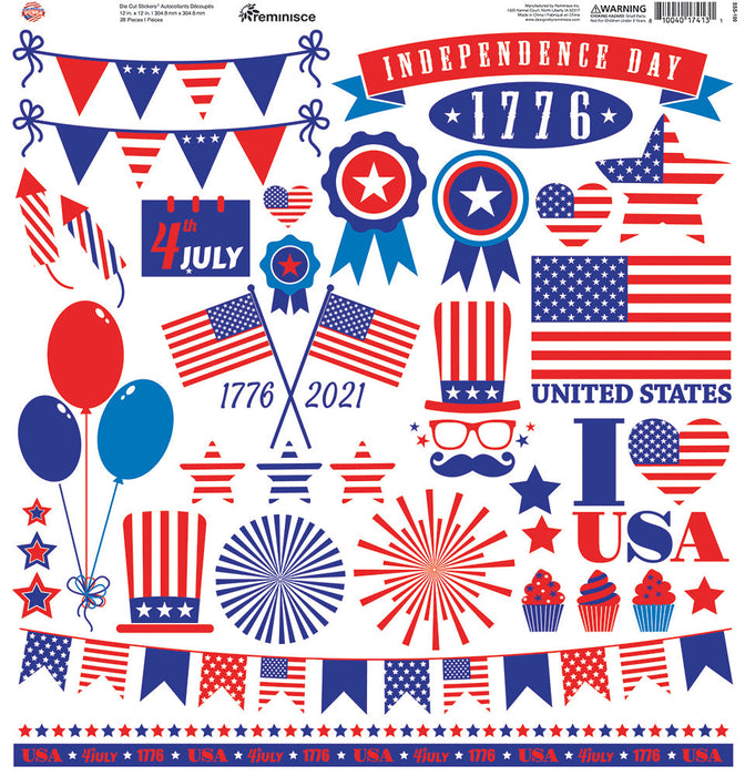 Reminisce Star Spangled Spectacular - Cardstock Stickers