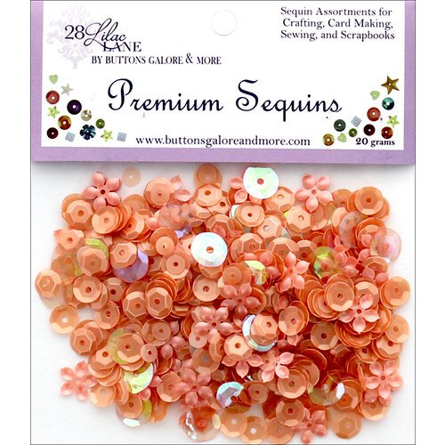 Buttons Galore 28 Lilac Lane Sequins - Apricot