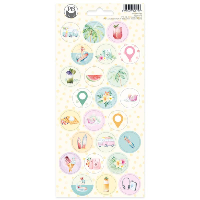 P13 Summer Vibes - Sticker Sheet #3