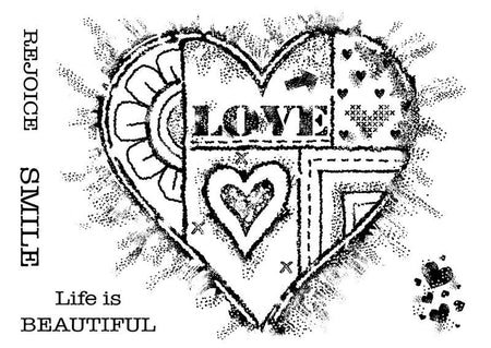 Woodware Clear Magic Singles Stamps - Bold Heart