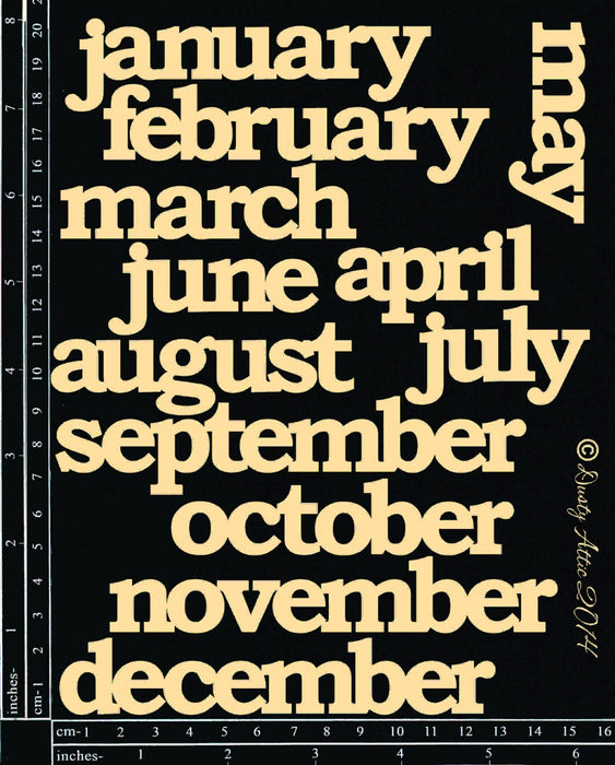 Dusty Attic - Calendar Months