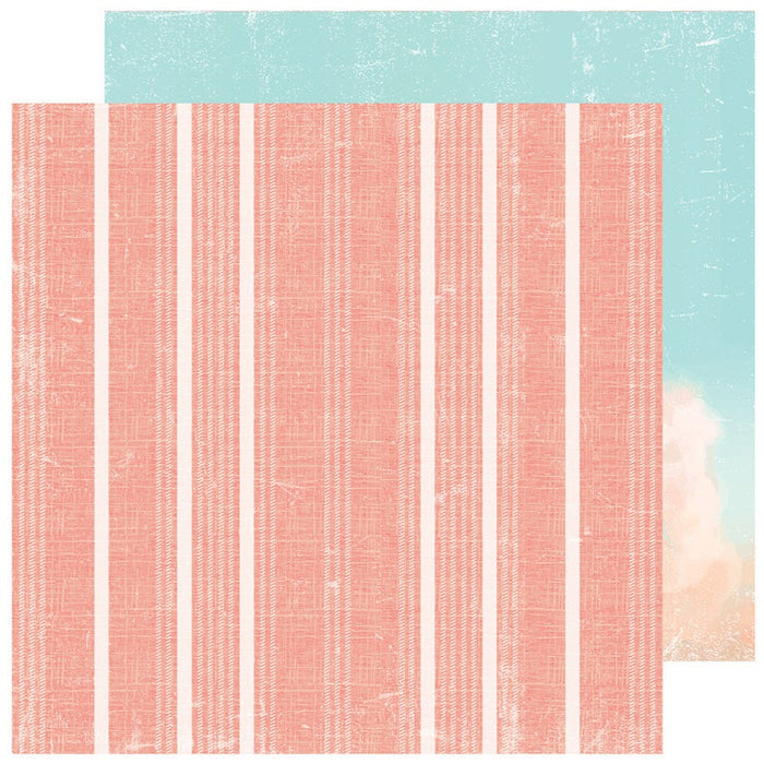 Heidi Swapp Set Sail - Canvas Stripes Peach