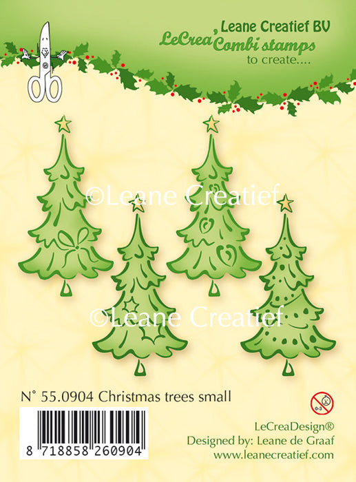 Leane Creatief Clear Stamps - Christmas Trees Small