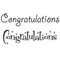 Woodware Clear Magic Singles Stamps - Congratulations