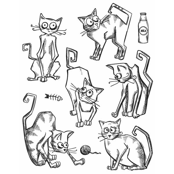 Stampers Anonymous Tim Holtz Collection - Crazy Cats